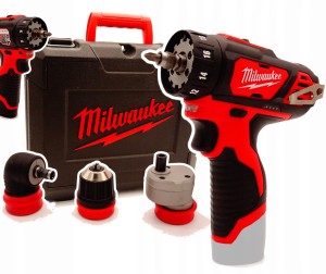 Wkrętarka Milwaukee M12BDDXKIT-0C Wymienne głowice  BODY W WALIZCE