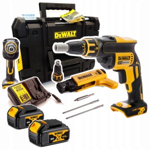 DeWalt DCF620M2K Wkrętarka 18V 2x4,0Ah do płyt G-K z Magazynkiem DCF6202