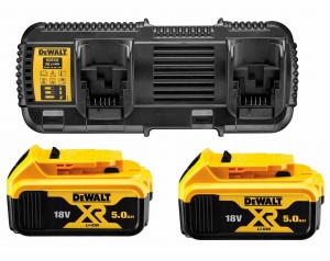Zestaw Zasilający DEWALT DCB132P2 Ładowarka + 2x Akumulatory DCB184 5ah 18V XR 