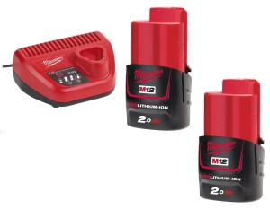 Zestaw Zasilający MILWAUKEE Zestaw M12 NRG-202 C12C + 2x 2Ah