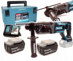 Makita DHR241RFJ Młotowiertarka SDS Plus 18V 3-Funkcyjna 2,0J LXT Zestaw 2x3Ah