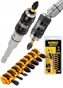 Zestaw bitów udarowych 8 szt. DeWALT DT70518T + Magnetyczny Uchwyt Kątowy Torsion