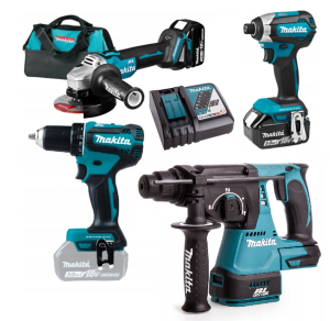 Makita Zestaw Combo DDF485 DTD153 DHR242 DGA513 2x5,0Ah 18V LXT