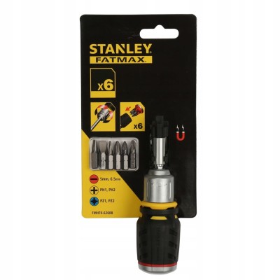 Wkrętak Grzechotka z bitami Stanley FATMAX FMHT0-62688 7el ZESTAW PH PZ SL