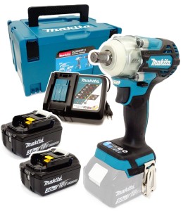 Makita DTW300RFJ Akumulatorowy Klucz udarowy 330nm 18V 1/2" Zestaw 2x3Ah