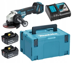 Makita DGA517RFJ 18V LXT – szlifierka kątowa 125 mm + 2x 5,0Ah + DC18RC