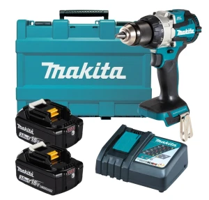 Makita DDF489RFE – wiertarko-wkrętarka 18V LXT 73Nm + 2×3,0Ah + ładowarka + walizka