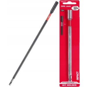 Uchwyt do bitów Milwaukee 305 mm (1/4" HEX) – wydłużka do wkręcania w trudno dostępnych miejscach. Do pracy montażowej i serwisowej, także z zakrętarkami udarowymi. 1 szt. w zestawie.