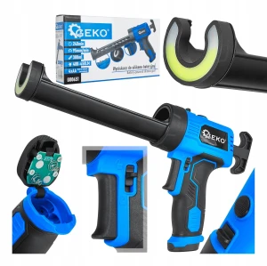 GEKO G00651 – bateryjny wyciskacz do silikonu i mas uszczelniających z podświetleniem LED