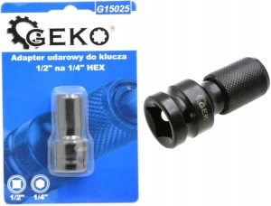 GEKO G15025 – adapter udarowy 1/2" → 1/4" (przejściówka do nasadek i bitów)