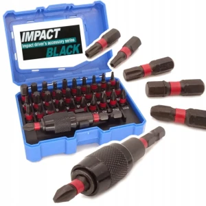 GEKO Power Hit G30065 – zestaw bitów udarowych 32 el. (31× bity 25 mm + uchwyt 73 mm) w kasecie z klipsem