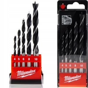 Milwaukee 4932352465 – Zestaw Wierteł Czołowych do Drewna 4–10 mm | 5 szt.