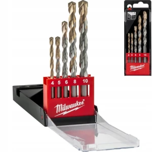 MILWAUKEE 4932480157 – Zestaw Wierteł Udarowych do Betonu 4–10 mm | 5 szt.