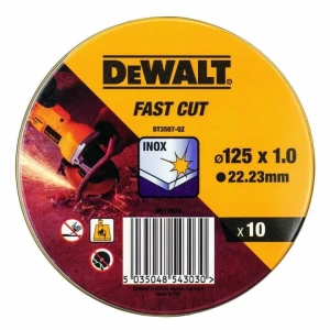 DeWalt DT3507 – Tarcze do cięcia metalu i stali nierdzewnej INOX 125 x 1,0 mm – Puszka 10 szt.