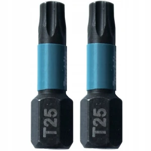 Makita B-63688 – bity udarowe Torx T25 25 mm IMPACT BLACK 2 szt. | Profesjonalne końcówki do zakrętarki