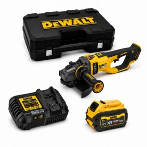 DeWALT DCG460T1 – szlifierka kątowa 230 mm 54V XR FLEXVOLT 3000W + akumulator 6,0Ah | Profesjonalna moc bez kabla