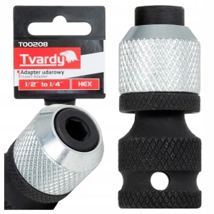 Tvardy T00208 – adapter udarowy 1/2" na 1/4" HEX | Przejściówka do bitów
