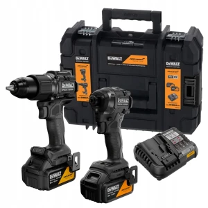 DeWALT McLaren DCK2222MP2T 18V XR – zestaw wiertarko-wkrętarka + zakrętarka 2x5,0 Ah TSTAK
