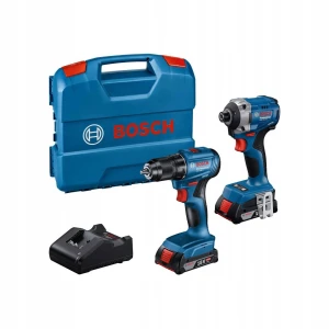 Bosch Professional 06019N2023 Zestaw 18V – GDR 18V-215 + GSR 185-LI 2x2,0Ah
