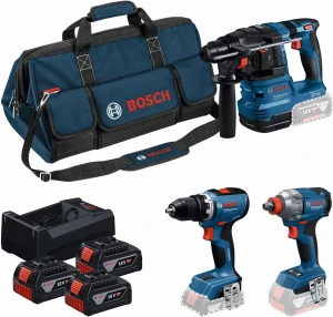 Zestaw Combo Bosch GSR 18V-65 + GDX 18V-285 + GBH 18V-22 3x5Ah 0615A50093