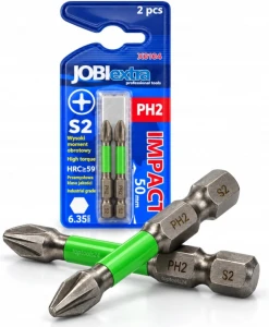 JOBIextra X0104 Bity udarowe IMPACT PH2 50 mm HRC59 2 szt.