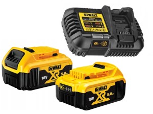 Dewalt ZESTAW ZASILAJĄCY DCB116P2 Ładowarka + 2x Akumulator DCB184 5Ah 18V XR