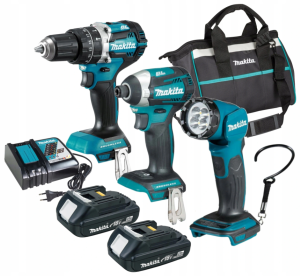 Makita Zestaw Bezszczotkowy DTD154 DHP484 DML815 18V 2x2Ah